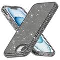 iPhone 16e Stylish Glitter Serie Hybrid Hülle - Schwarz