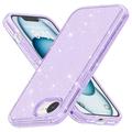 iPhone 16e Stylish Glitter Serie Hybrid Hülle - Purpur