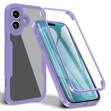 iPhone 17 360 Schutz Hülle - Purpur / Durchsichtig