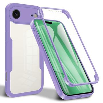 iPhone 17 Air 360 Schutz Hülle - Purpur / Durchsichtig