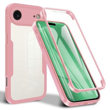 iPhone 17 Air 360 Schutz Hülle - Rosa / Durchsichtig