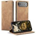 iPhone 17 Air Caseme 013 Serie Schutzhülle mit Geldbörse - Braun