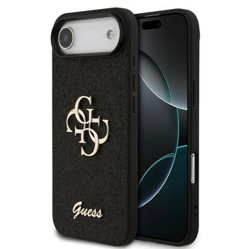 iPhone Air Guess Fixed Glitter 4G Metal Logo Hülle - Schwarz