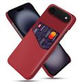 iPhone Air KSQ Hülle mit Kartenhalter - Rot