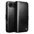 iPhone 17 Air Qialino Classic Lederhülle mit Geldbörse - Schwarz