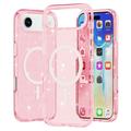 iPhone 17 Air Stylish Glitter Serie Hybrid Hülle - MagSafe-kompatibel - Rosa