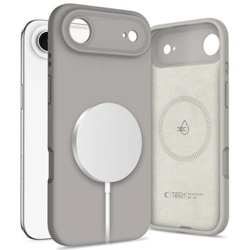 iPhone Air Tech-Protect Flüssiges Silikongehülle - MagSafe kompatibel - Steingrau