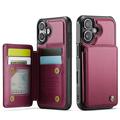 iPhone 17 Caseme C22 Hülle RFID Kartenetui - Rot
