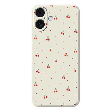iPhone 17 TPU-Hülle mit Kirschmuster - Beige