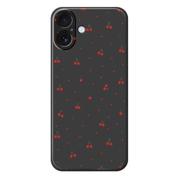 iPhone 17 TPU-Hülle mit Kirschmuster - Schwarz