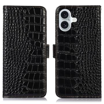 iPhone 17 Crocodile Serie Lederhülle mit Geldbörse mit RFID