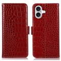 iPhone 17 Crocodile Serie Lederhülle mit Geldbörse mit RFID