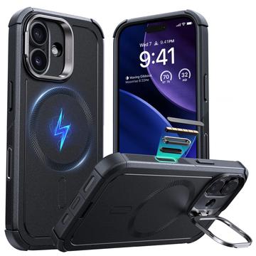 iPhone 17 ESR Cyber Kickstand MagSafe Hybrid Hülle - Schwarz