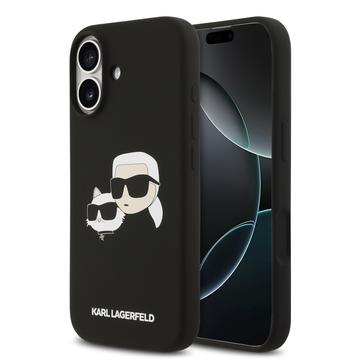 iPhone 17 Karl Lagerfeld Double Heads MagSafe Flüssiges Silikongehülle