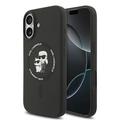 iPhone 17 Karl Lagerfeld Karl and Choupette Flüssigkeit Silikon MagSafe Hülle