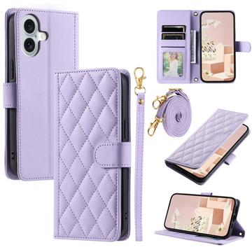 iPhone 17 Luxus Gesteppte Wallet Hülle
