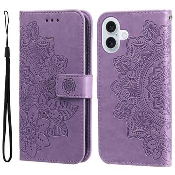 iPhone 17 Mandala Serie Wallet Hülle - Purpur