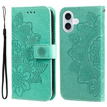 iPhone 17 Mandala Serie Wallet Hülle - Grün