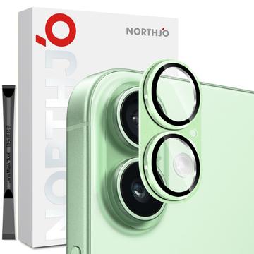 iPhone 17 Northjo Vollständiger Schutz aus mattem Metall und gehärtetem Glas für das Kameraobjektiv - Grün