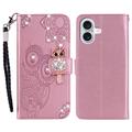 iPhone 17 Eule Strass Wallet Hülle
