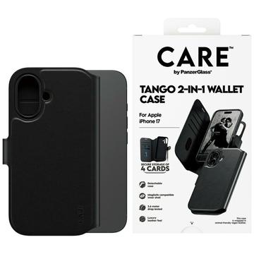 iPhone 17 PanzerGlass Care Tango 2-in-1 Wallet Hülle - MagSafe-kompatibel - Schwarz