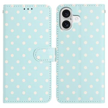 iPhone 17 Wallet Case mit Punktmuster - blau