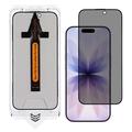 iPhone 17 Privacy Panzerglas mit Installationswerkzeug - 9H - Schwarzer Rand