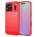 iPhone 17 Pro Gebürstete TPU Hülle - Karbonfaser