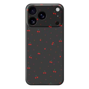 iPhone 17 Pro TPU-Hülle mit Kirschmuster - Schwarz
