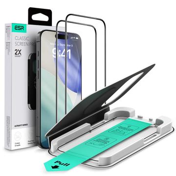iPhone 17 Pro ESR UltraFit Panzerglas - 9H, 0.3mm - Schwarzer Rand