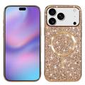 iPhone 17 Pro Galvanisierte Glitzer Hülle - MagSafe-kompatibel - Roségold
