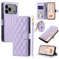 iPhone 17 Pro Luxus Gesteppte Wallet Hülle