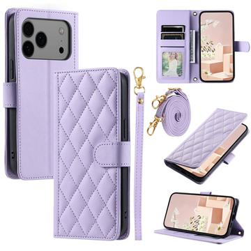 iPhone 17 Pro Luxus Gesteppte Wallet Hülle