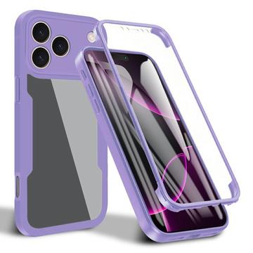 iPhone 17 Pro Max 360 Schutz Hülle - Purpur / Durchsichtig