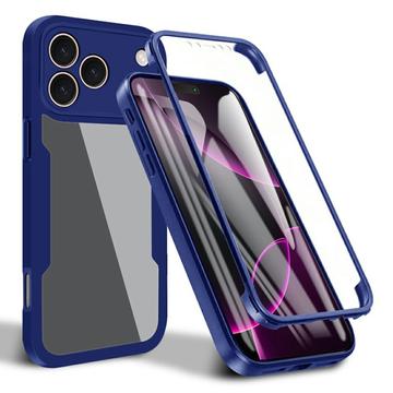 iPhone 17 Pro Max 360 Schutz Hülle - Blau / Durchsichtig