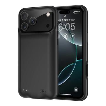 iPhone 17 Pro Max Backup Akku-Hülle - 6000mAh - Schwarz