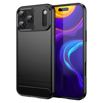 iPhone 17 Pro Max Gebürstete TPU Hülle - Karbonfaser