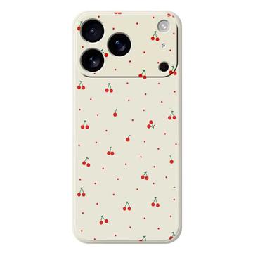 iPhone 17 Pro Max TPU-Hülle mit Kirschmuster - Beige