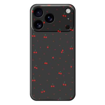 iPhone 17 Pro Max TPU-Hülle mit Kirschmuster - Schwarz