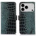 iPhone 17 Pro Max Crocodile Serie Lederhülle mit Geldbörse mit RFID