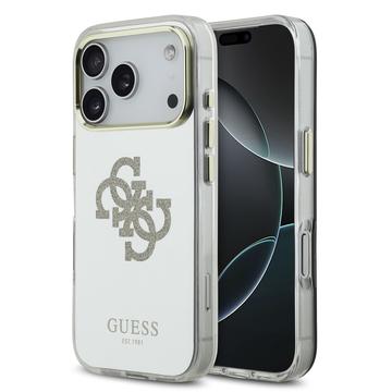 iPhone 17 Pro Max Guess Mirror 4G Glitter Logo Hybrid Hülle - MagSafe-kompatibel - Gold