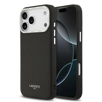 iPhone 17 Pro Max Lacoste Champs Élysées Hülle - MagSafe Kompatibel - Schwarz