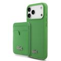 iPhone 17 Pro Max Lacoste Iconic Petit Pique MagSafe Hülle & Magnetische Kartenhalter - Grün