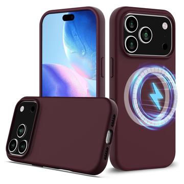 iPhone 17 Pro Max Liquid Silikonhülle - MagSafe-kompatibel - Weinrot