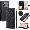 iPhone 17 Pro Max Luxus Gesteppte Wallet Hülle