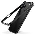 iPhone 17 Pro Max Metall-Schutzhülle mit erhöhten Kanten - Schwarz