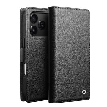 iPhone 17 Pro Max Qialino 2-in-1 Abnehmbare Wallet Lederhülle - MagSafe-kompatibel - Schwarz