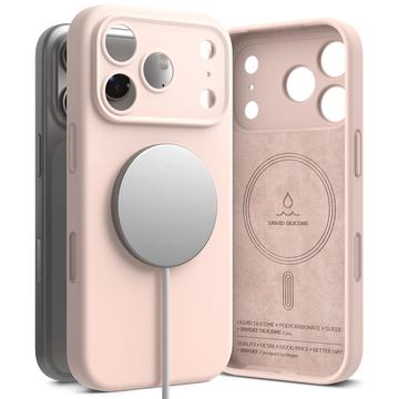 iPhone 17 Pro Max Ringke Liquid Silicone MagSafe Hülle - Rosa Sand