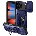 iPhone 17 Pro Max Drehring-Hybrid Hülle mit Kameraschutz - Blau
