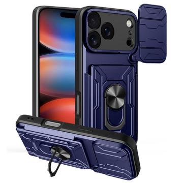 iPhone 17 Pro Max Drehring-Hybrid Hülle mit Kameraschutz - Blau